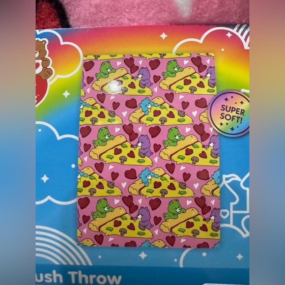 Care Bears pink Pizza Soft Throw Blanket - Picture 4 of 4